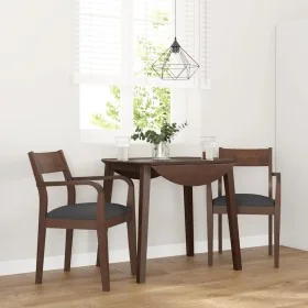 Esszimmerstühle mit Kissen, 2 Stück Massivholz Braun Kautschuk von , Essstühle - Ref: Foro24-4102508, Preis: 178,90 €, Rabatt: %