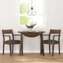 Dining chairs with cushions 2 pcs solid wood brown rubber by , dining chairs - Ref: Foro24-4102508, Price: 178,90 €, Discount: %
