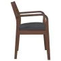 Dining chairs with cushions 2 pcs solid wood brown rubber by , dining chairs - Ref: Foro24-4102508, Price: 178,90 €, Discount: %