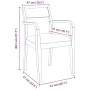 Dining chairs with cushions 2 pcs solid wood brown rubber by , dining chairs - Ref: Foro24-4102508, Price: 178,90 €, Discount: %