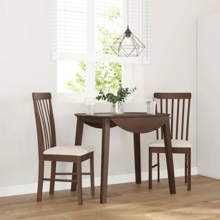 Esszimmerstühle mit Kissen, 2 Stück Massivholz Braun Kautschuk von , Essstühle - Ref: Foro24-4102499, Preis: 121,05 €, Rabatt: %