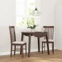 Sillas de comedor con cojines 2 uds madera maciza marrón caucho de , Sillas de comedor - Ref: Foro24-4102499, Precio: 121,05 ...