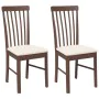 Esszimmerstühle mit Kissen, 2 Stück Massivholz Braun Kautschuk von , Essstühle - Ref: Foro24-4102499, Preis: 121,05 €, Rabatt: %
