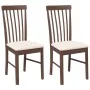 Sillas de comedor con cojines 2 uds madera maciza marrón caucho de , Sillas de comedor - Ref: Foro24-4102499, Precio: 121,05 ...