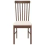 Esszimmerstühle mit Kissen, 2 Stück Massivholz Braun Kautschuk von , Essstühle - Ref: Foro24-4102499, Preis: 121,05 €, Rabatt: %