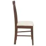 Esszimmerstühle mit Kissen, 2 Stück Massivholz Braun Kautschuk von , Essstühle - Ref: Foro24-4102499, Preis: 121,05 €, Rabatt: %