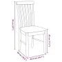 Sillas de comedor con cojines 2 uds madera maciza marrón caucho de , Sillas de comedor - Ref: Foro24-4102499, Precio: 121,05 ...