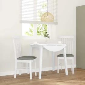 Esszimmerstühle mit Kissen, 2 Stück Massivholz, weißer Kautschuk von , Essstühle - Ref: Foro24-4102503, Preis: 121,05 €, Raba...