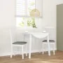 Esszimmerstühle mit Kissen, 2 Stück Massivholz, weißer Kautschuk von , Essstühle - Ref: Foro24-4102503, Preis: 121,05 €, Raba...