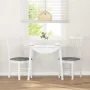 Esszimmerstühle mit Kissen, 2 Stück Massivholz, weißer Kautschuk von , Essstühle - Ref: Foro24-4102503, Preis: 121,05 €, Raba...