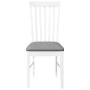 Esszimmerstühle mit Kissen, 2 Stück Massivholz, weißer Kautschuk von , Essstühle - Ref: Foro24-4102503, Preis: 121,05 €, Raba...