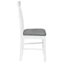 Esszimmerstühle mit Kissen, 2 Stück Massivholz, weißer Kautschuk von , Essstühle - Ref: Foro24-4102503, Preis: 121,05 €, Raba...