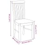 Sillas de comedor con cojines 2 uds madera maciza caucho by , dining chairs - Ref: Foro24-4102501, Price: 121,05 €, Discount: %