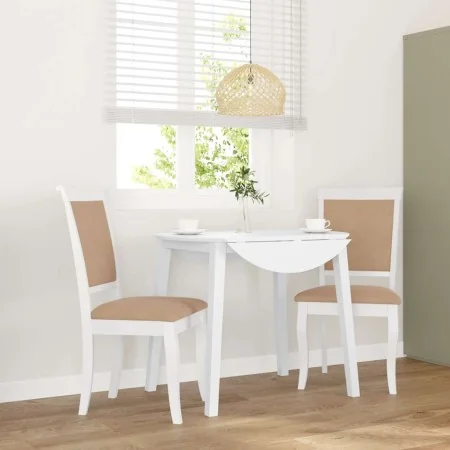 Sillas de comedor con cojines 2uds madera maciza blanco caucho by , dining chairs - Ref: Foro24-4102490, Price: 175,32 €, Dis...