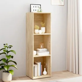 Bookshelf/TV stand made of oak veneer plywood, 36x30x114 cm by vidaXL, Bookcases and shelves - Ref: Foro24-800138, Price: 69,...