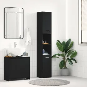 Mueble de baño de madera de roble negro 30x30x183,5 cm von , Badezimmermöbel - Ref: Foro24-863124, Preis: 70,16 €, Rabatt: %