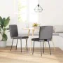 Sillas de comedor 2 unidades cuero sintético gris de , Sillas de comedor - Ref: Foro24-4101168, Precio: 86,91 €, Descuento: %