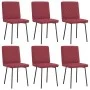 Sillas de comedor 6 unidades cuero sintético color vino tinto de , Sillas de comedor - Ref: Foro24-3315486, Precio: 251,27 €,...