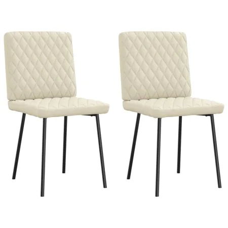 Esszimmerstühle, 2 Stück, Kunstleder in Cremefarbe. von , Essstühle - Ref: Foro24-4101114, Preis: 87,17 €, Rabatt: %