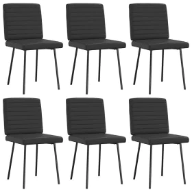 Dining chairs 6 units black synthetic leather by , dining chairs - Ref: Foro24-3315541, Price: 250,62 €, Discount: %