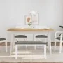 Banco 90 cm madera maciza caucho blanco de , Bancos de comedor y cocina - Ref: Foro24-4102597, Precio: 67,77 €, Descuento: %