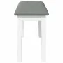 Banco 90 cm madera maciza caucho blanco de , Bancos de comedor y cocina - Ref: Foro24-4102597, Precio: 67,77 €, Descuento: %