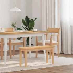 Solid Rubber Wood 90 cm Bench by , Dining and kitchen benches - Ref: Foro24-4102595, Price: 70,46 €, Discount: %