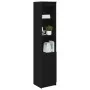 Aparador alto roble negro 37,5x35x180 cm madera de ingeniería by , Sideboards - Ref: Foro24-861671, Price: 91,46 €, Discount: %