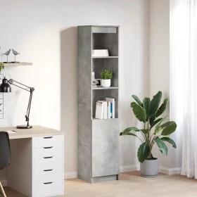 Aparador alto gris hormigón 37,5x35x180 cm madera de ingeniería by , Sideboards - Ref: Foro24-861673, Price: 84,81 €, Discoun...