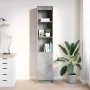 Aparador alto gris hormigón 37,5x35x180 cm madera de ingeniería by , Sideboards - Ref: Foro24-861673, Price: 84,78 €, Discoun...