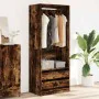 Armario madera de ingeniería color roble ahumado 80x50x200 cm de , Armarios roperos - Ref: Foro24-3307751, Precio: 175,87 €, ...