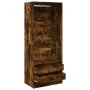 Armario madera de ingeniería color roble ahumado 80x50x200 cm de , Armarios roperos - Ref: Foro24-3307751, Precio: 175,87 €, ...