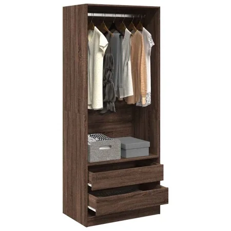 Armario madera de ingeniería color roble marrón 80x50x200 cm de , Armarios roperos - Ref: Foro24-3307753, Precio: 152,59 €, D...