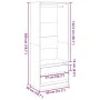 Armario madera de ingeniería color roble marrón 80x50x200 cm de , Armarios roperos - Ref: Foro24-3307753, Precio: 152,59 €, D...