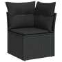 Set sofás jardín y cojines 10 pzas ratán sintético acacia negro by , Garden sets - Ref: Foro24-3327415, Price: 690,55 €, Disc...