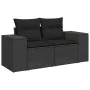 Set sofás jardín y cojines 10 pzas ratán sintético acacia negro by , Garden sets - Ref: Foro24-3327415, Price: 690,55 €, Disc...
