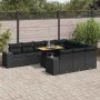 Set sofás jardín y cojines 10 pzas ratán sintético acacia negro von , Gartensets - Ref: Foro24-3327422, Preis: 804,27 €, Raba...