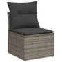 Set sofás jardín y cojines 6 pzas ratán sintético acacia gris by , Garden sets - Ref: Foro24-3327441, Price: 426,67 €, Discou...