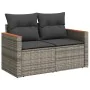 Set sofás jardín y cojines 6 pzas ratán sintético acacia gris by , Garden sets - Ref: Foro24-3327441, Price: 426,67 €, Discou...