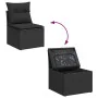 Set sofás jardín y cojines 7 pzas ratán sintético acacia negro von , Gartensets - Ref: Foro24-3327443, Preis: 533,19 €, Rabat...