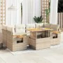 Set sofás jardín y cojines 7 pzas ratán sintético acacia beige de , Conjuntos de jardín - Ref: Foro24-3327565, Precio: 551,82...