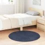 Long pile NAVARRA navy blue polyester rug 100x100 cm by , Rugs - Ref: Foro24-4102899, Price: 21,26 €, Discount: %