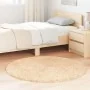 Furry long-haired NAVARRA beige carpet 120x120cm polyester by , Rugs - Ref: Foro24-4102901, Price: 24,41 €, Discount: %