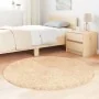 Furry long-haired NAVARRA beige carpet 120x120cm polyester by , Rugs - Ref: Foro24-4102901, Price: 24,41 €, Discount: %