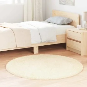 Furry long-haired NAVARRA cream rug 120x120cm polyester by , Rugs - Ref: Foro24-4102903, Price: 26,90 €, Discount: %