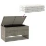 Cojines para exterior gris 100x55x55,5 cm ratán sintético de , Cajas de almacenaje para exteriores - Ref: Foro24-4104143, Pre...