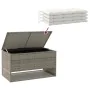 Graue Outdoor-Kissen 100x55x55,5 cm aus synthetischem Rattan von , Aufbewahrungsboxen für den Außenbereich - Ref: Foro24-4104...