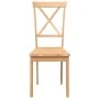Dining chairs, 2 units, solid rubberwood. by , dining chairs - Ref: Foro24-4102404, Price: 116,28 €, Discount: %