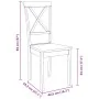 Esszimmerstühle, 2 Stück Massivholz aus Kautschuk von , Essstühle - Ref: Foro24-4102404, Preis: 116,28 €, Rabatt: %