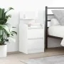 Mesilla de noche con 2 cajones blanca 38x34x80 cm de , Mesitas de noche - Ref: Foro24-861355, Precio: 55,20 €, Descuento: %